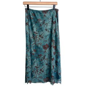 Cider High waist mesh floral mini skirt with elastic waist band